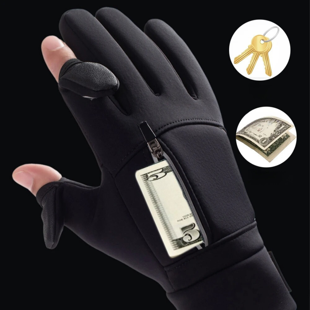 Gants imperméables pour écran tactile avec poche