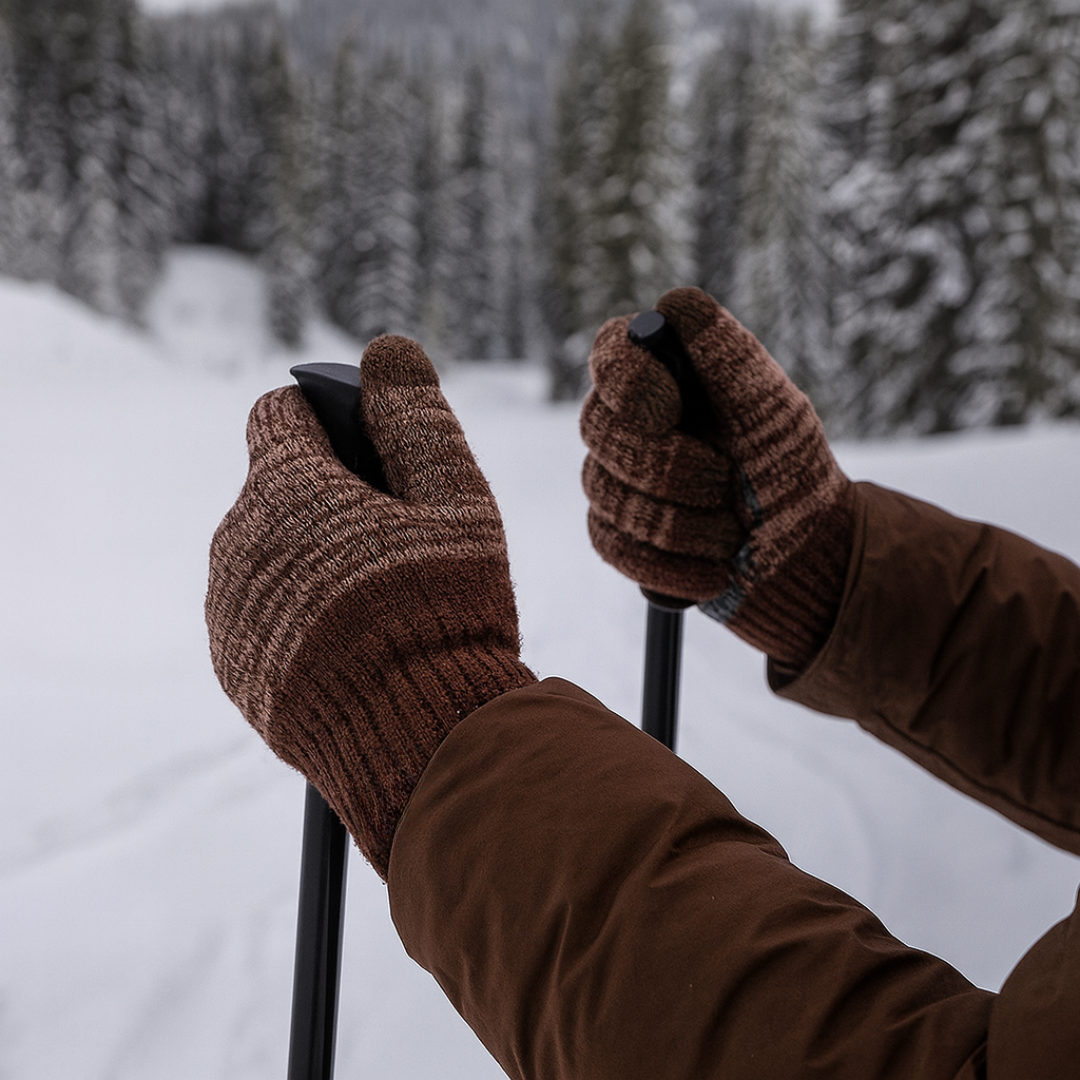 Gants tactiles en tricot d'hiver