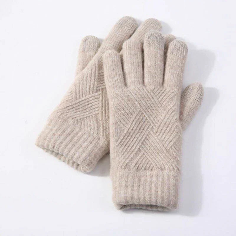 Gants tricotés confortables pour femme