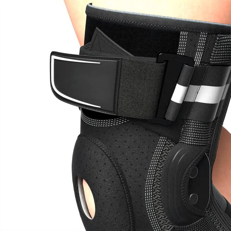 Genouillère de compression avec stabilisateurs latéraux pour la course et le basketball