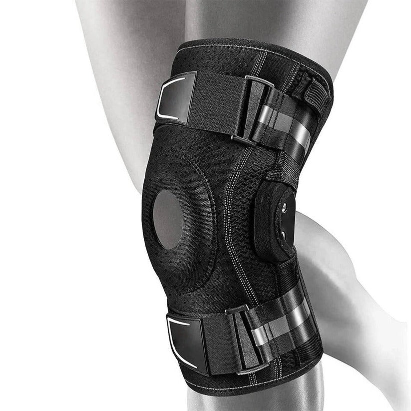 Genouillère de compression avec stabilisateurs latéraux pour la course et le basketball