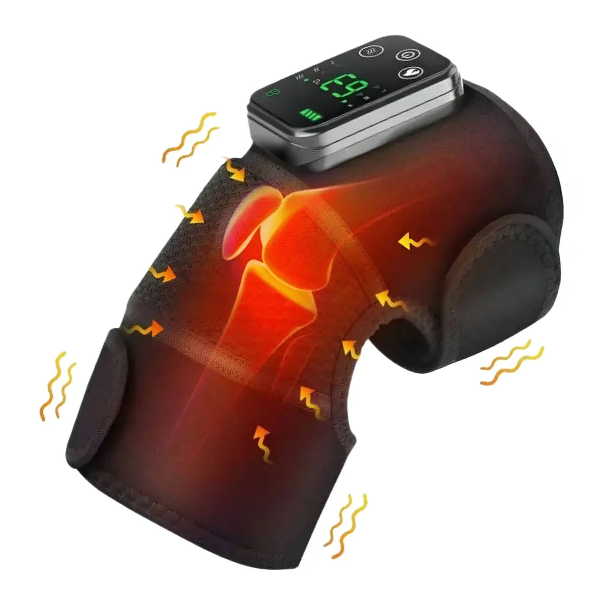 Genouillère de massage multifonctionnelle avec chaleur pour soulagement de la douleur et récupération