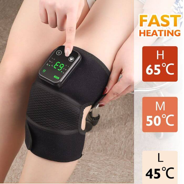 Genouillère de massage multifonctionnelle avec chaleur pour soulagement de la douleur et récupération
