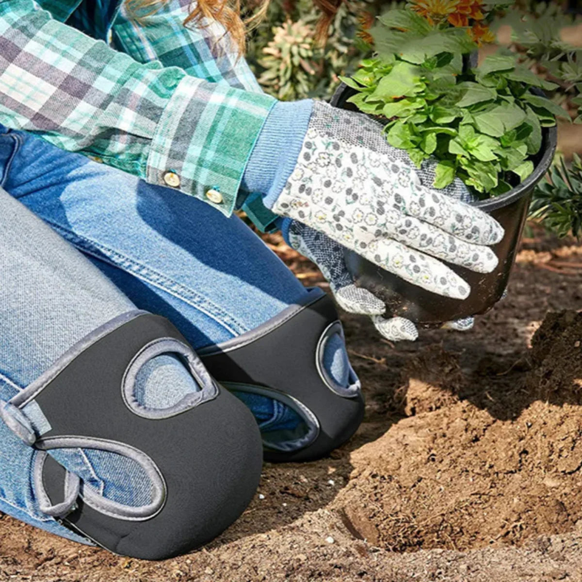 Genouillères de jardinage avec rembourrage renforcé