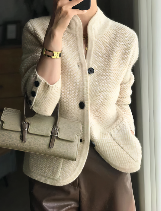 Gilet boutonné en cachemire pour femme pour un style élégant