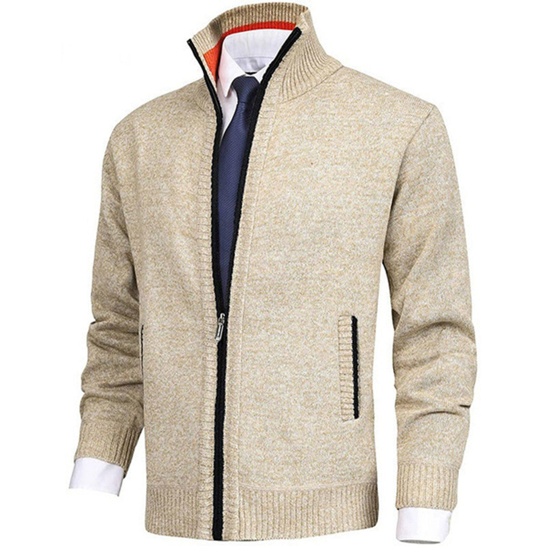 Gilet cardigan en maille pour homme avec fermeture éclair intégrale