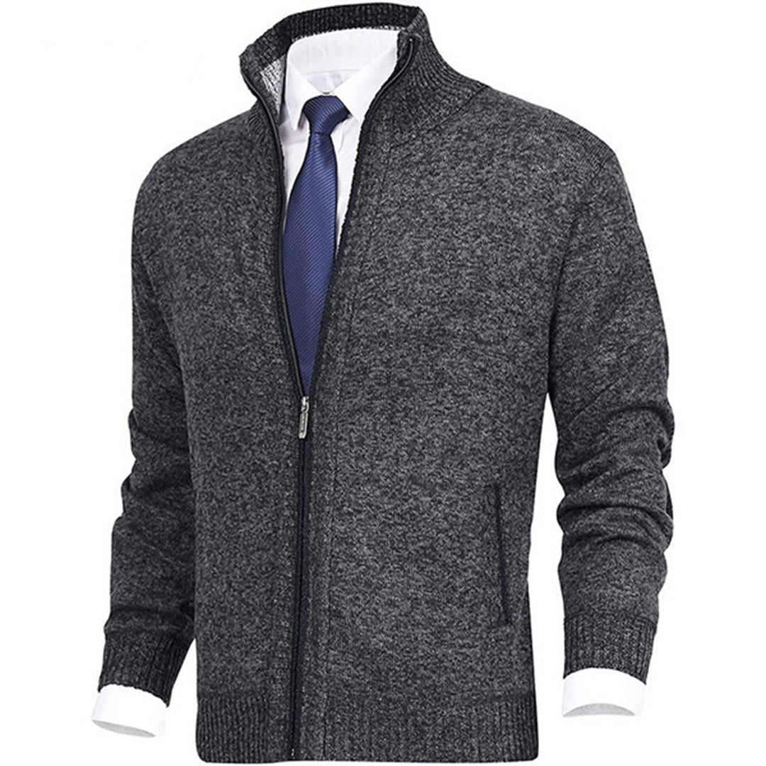Gilet cardigan en maille pour homme avec fermeture éclair intégrale