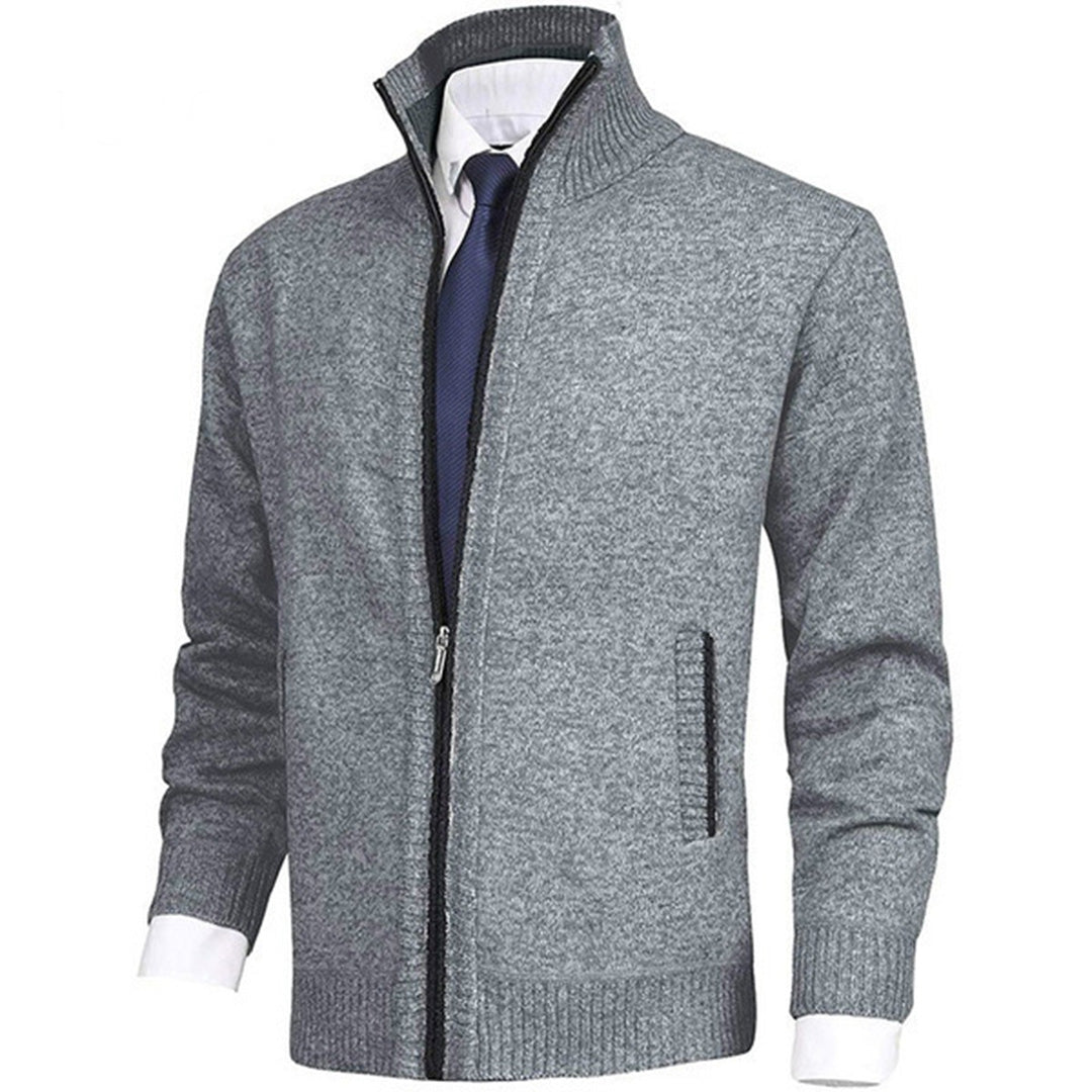 Gilet cardigan en maille pour homme avec fermeture éclair intégrale