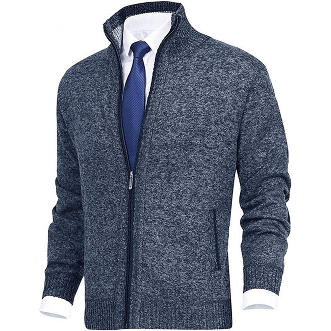 Gilet cardigan en maille pour homme avec fermeture éclair intégrale