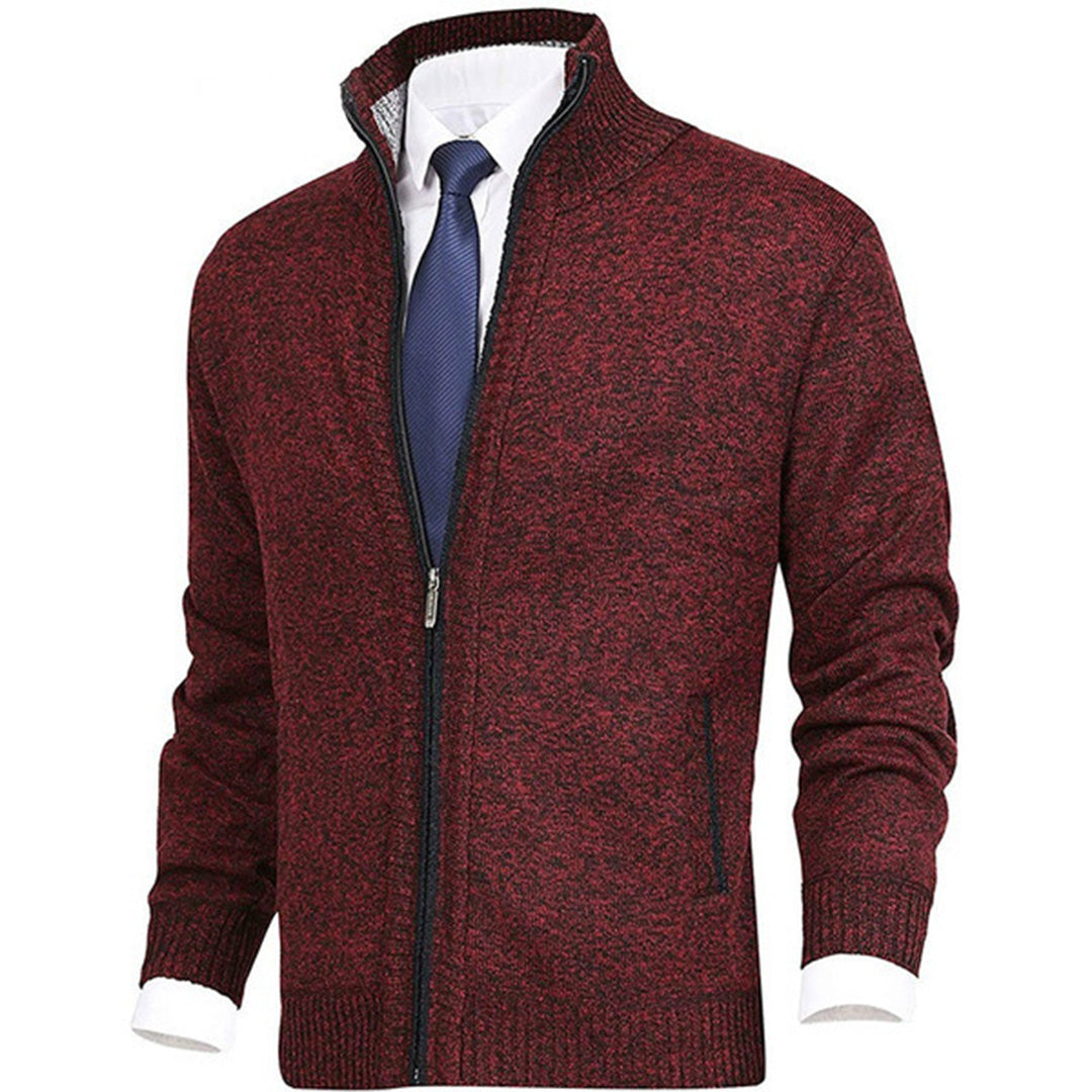 Gilet cardigan en maille pour homme avec fermeture éclair intégrale