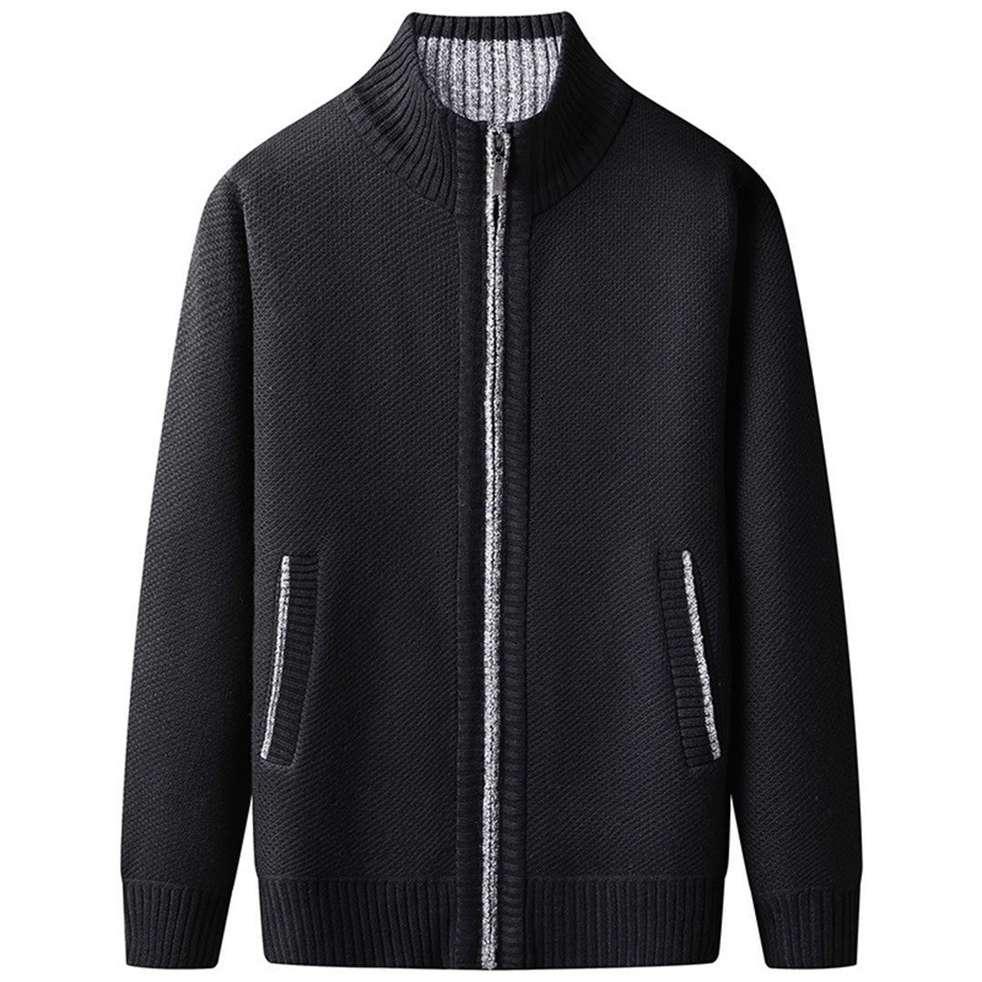 Gilet cardigan en maille pour homme avec fermeture éclair intégrale