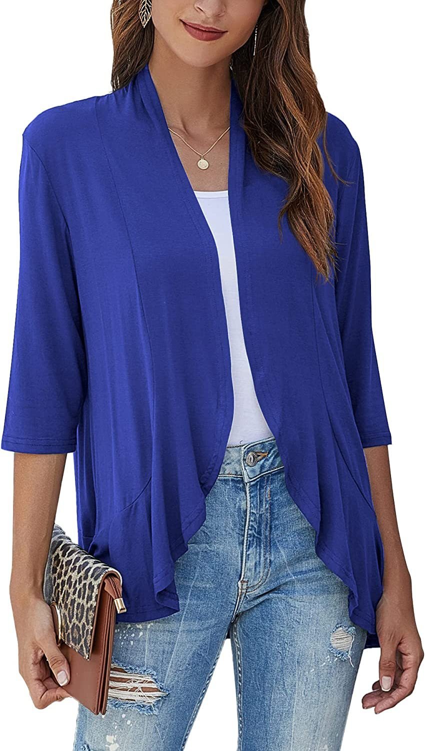 Gilet cardigan léger et casual à avant ouvert pour femme