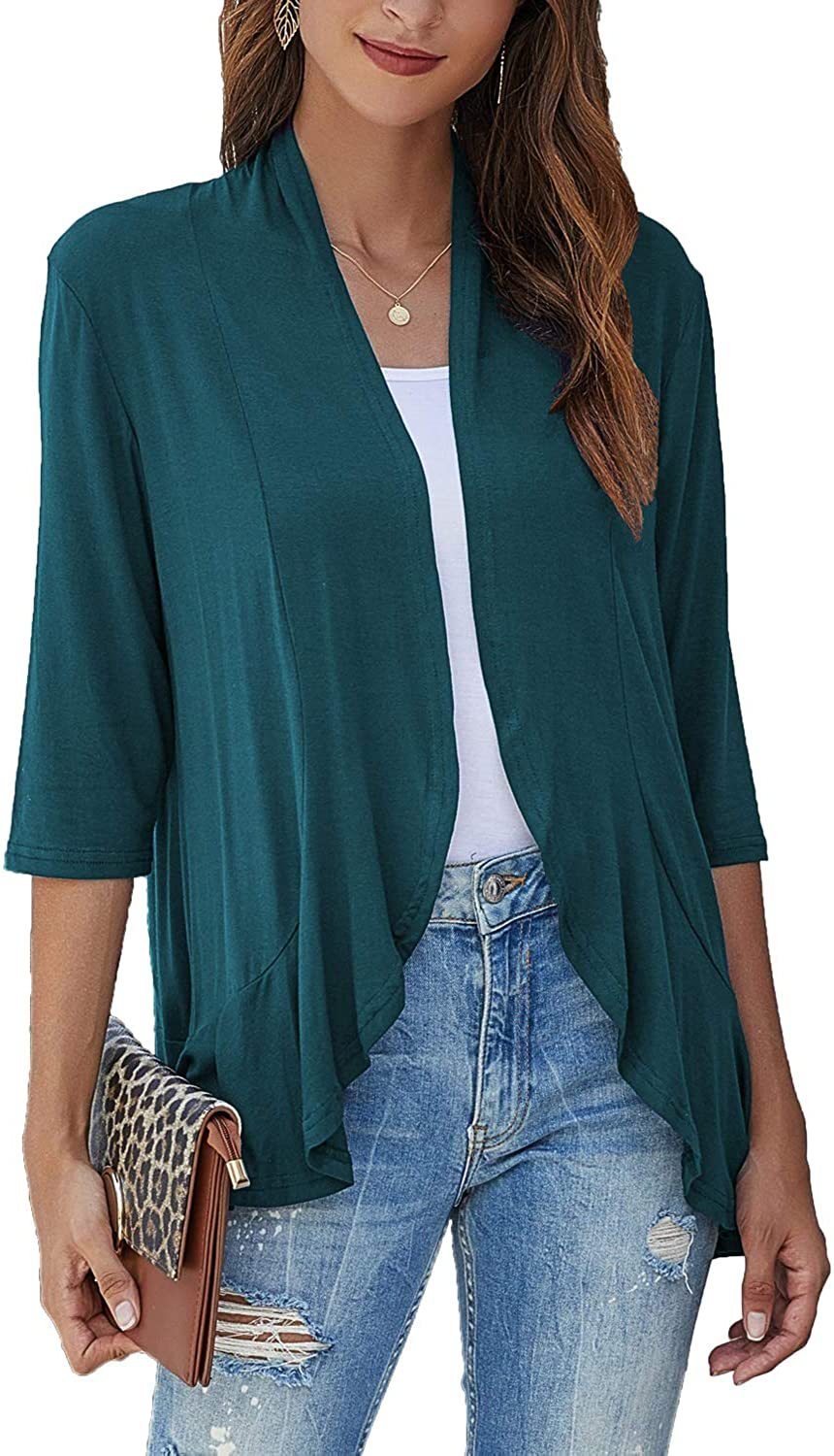 Gilet cardigan léger et casual à avant ouvert pour femme