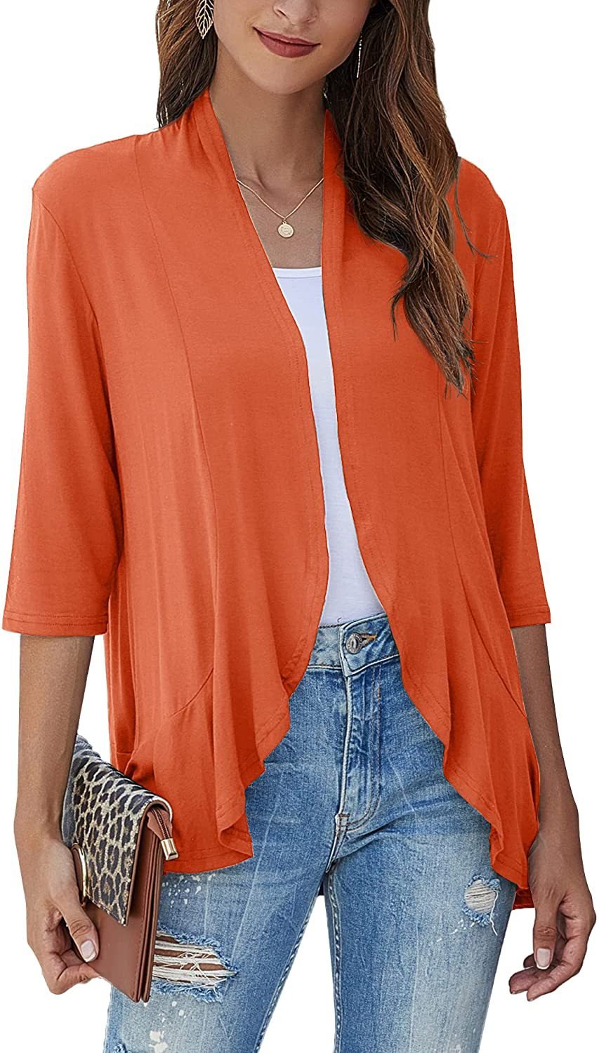 Gilet cardigan léger et casual à avant ouvert pour femme