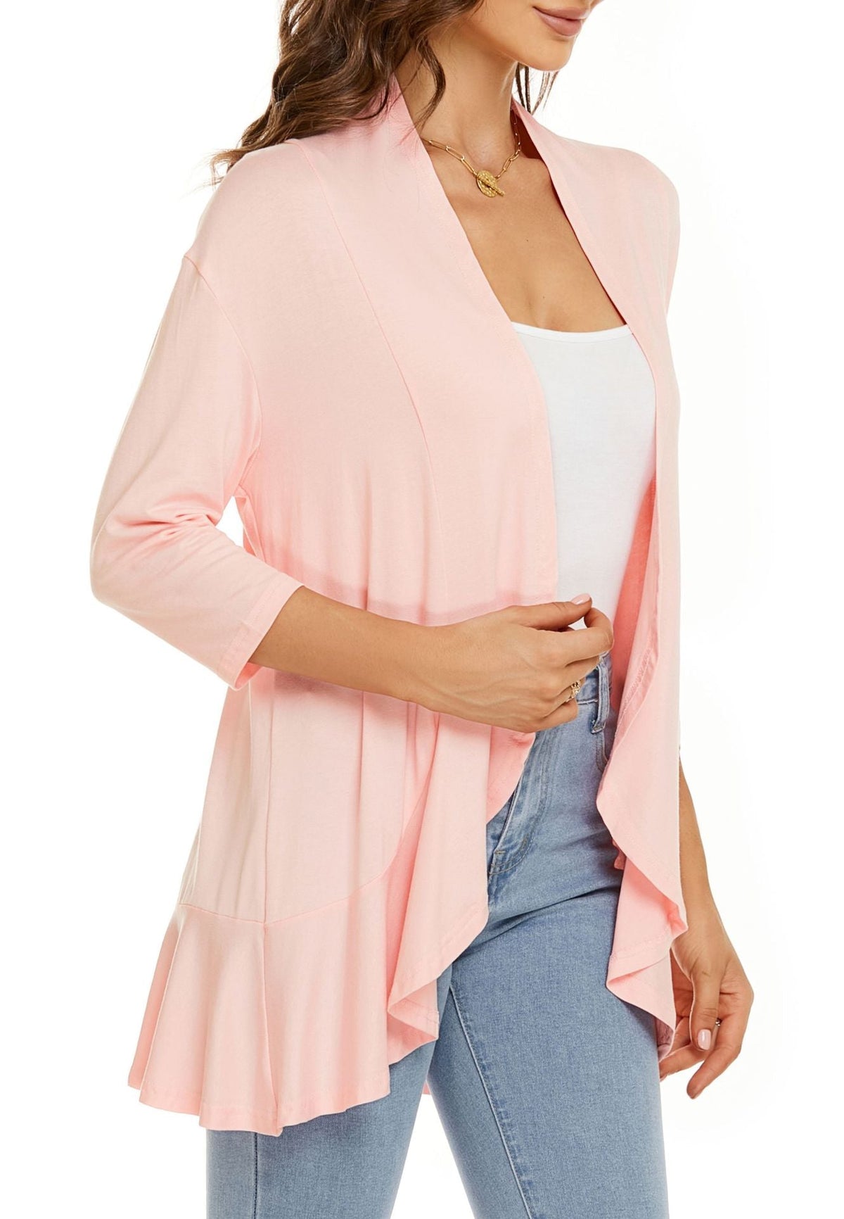 Gilet cardigan léger et casual à avant ouvert pour femme