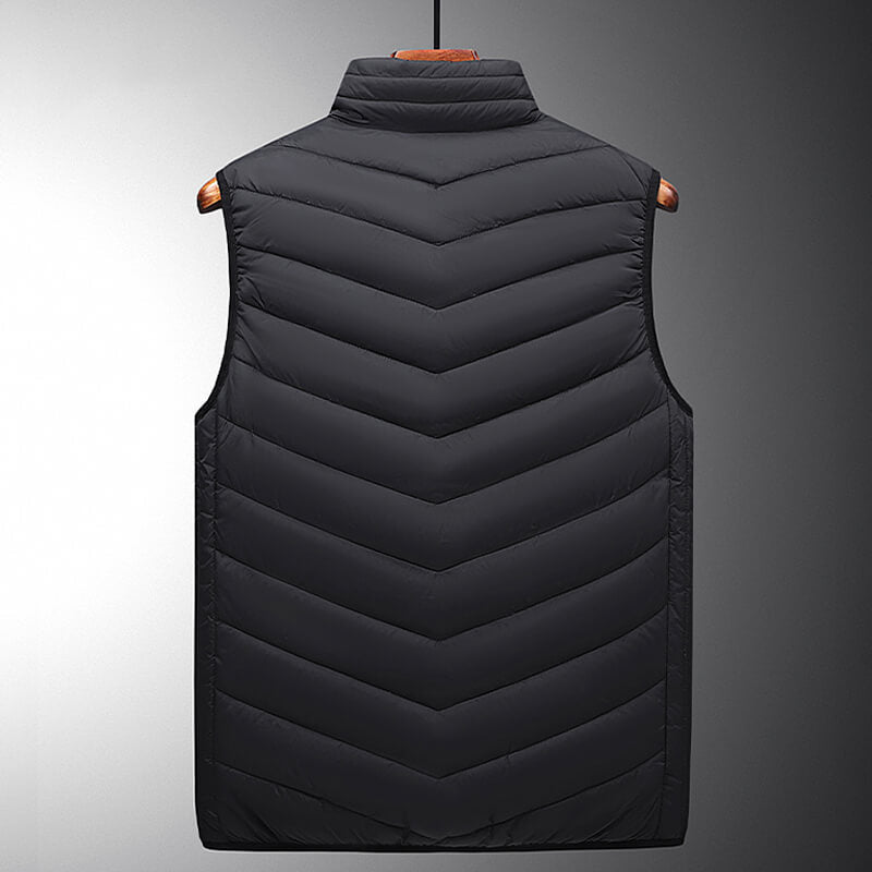Gilet chauffant au graphène avec zones de chauffage rechargeables par USB - Noir