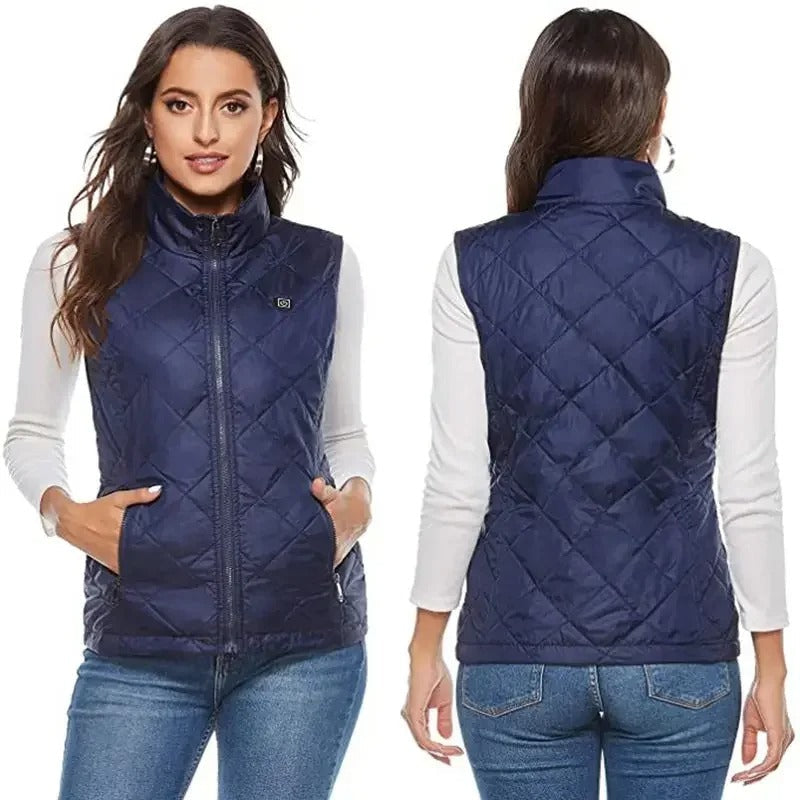 Gilet chauffant pour femme à 9 zones