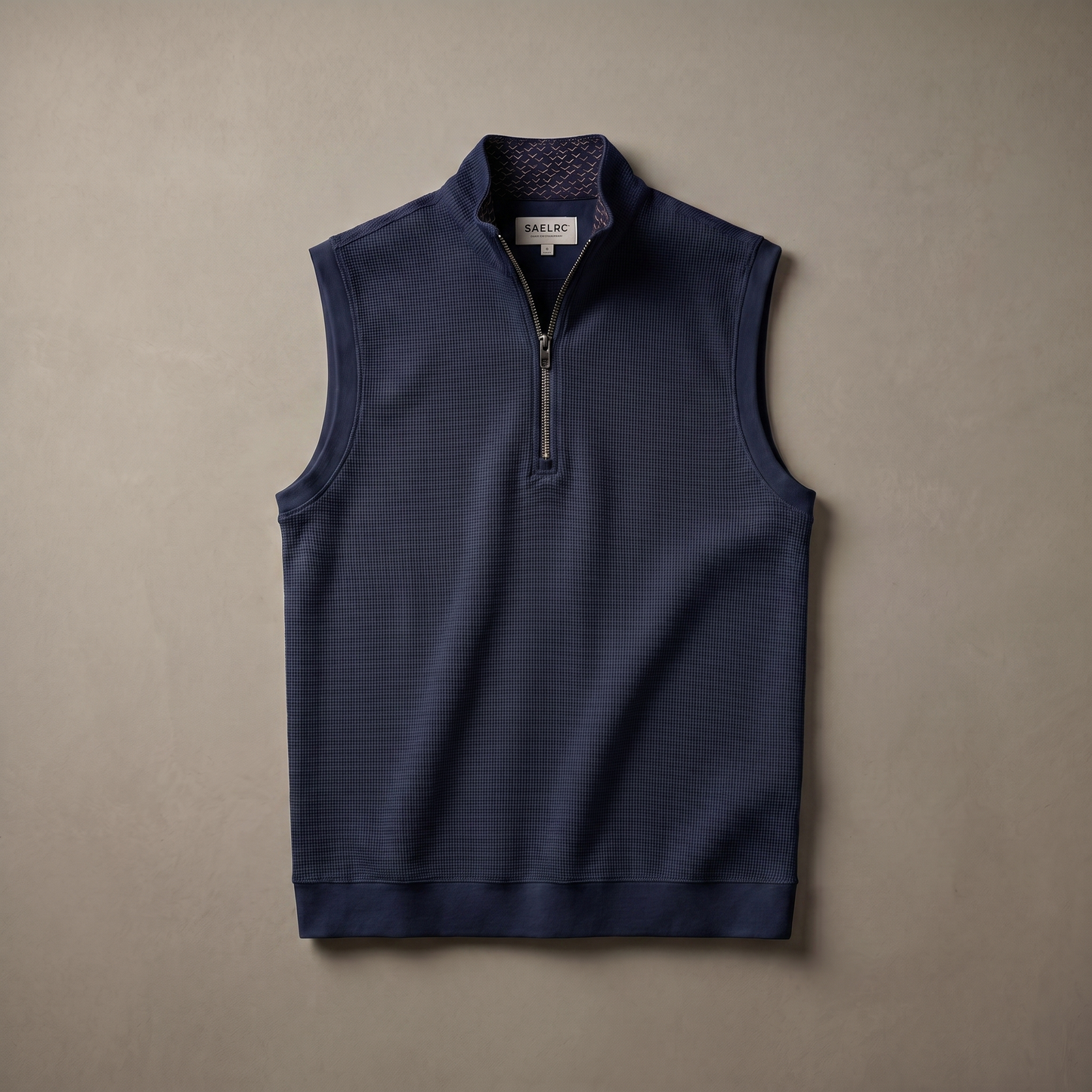 Gilet de golf extensible à col zippé pour homme | Vêtement technique coupe-vent et anti-transpiration