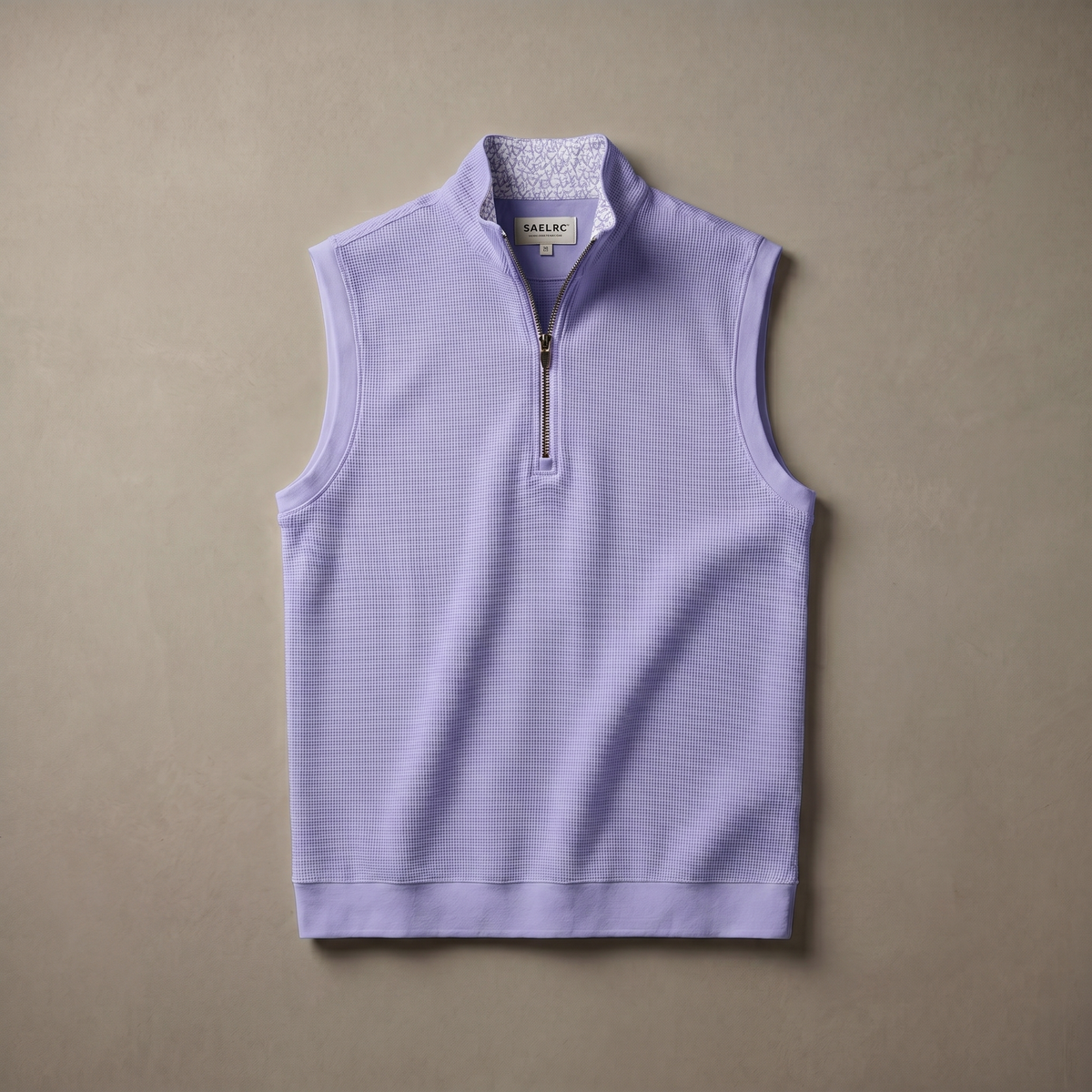 Gilet de golf extensible à col zippé pour homme | Vêtement technique coupe-vent et anti-transpiration