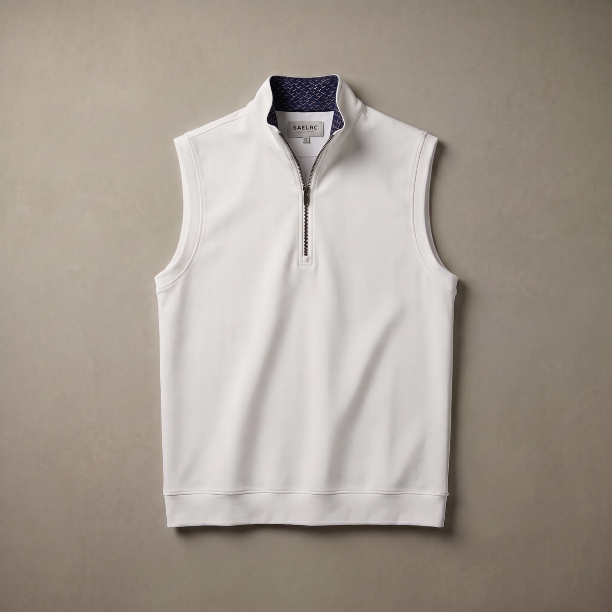 Gilet de golf extensible à col zippé pour homme | Vêtement technique coupe-vent et anti-transpiration