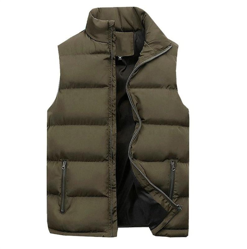 Gilet doudoune matelassé sans manches pour homme