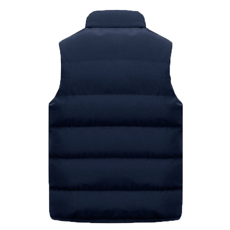 Gilet doudoune matelassé sans manches pour homme