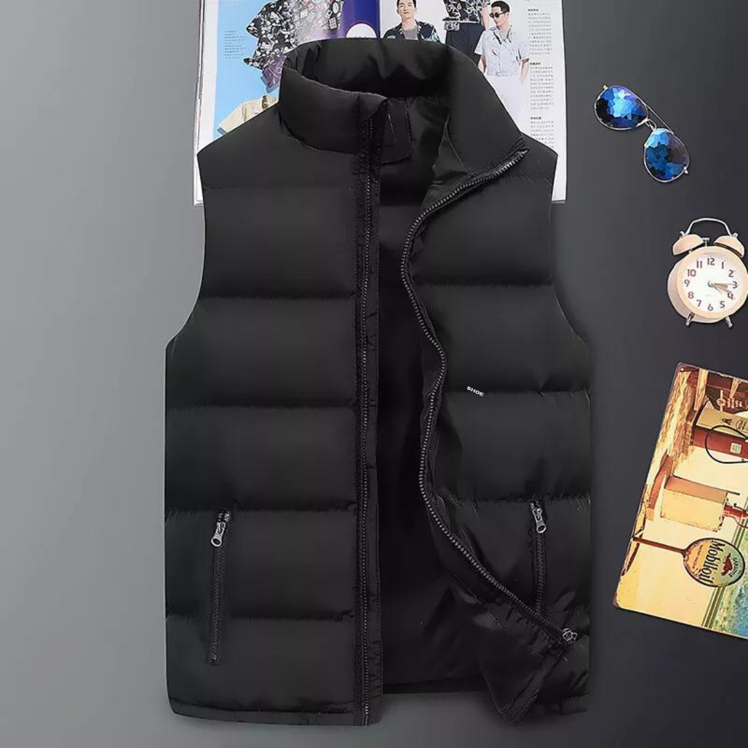 Gilet doudoune matelassé sans manches pour homme