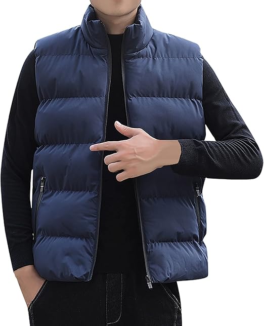 Gilet doudoune matelassé sans manches pour homme