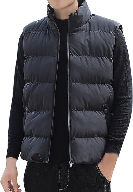 Gilet doudoune matelassé sans manches pour homme
