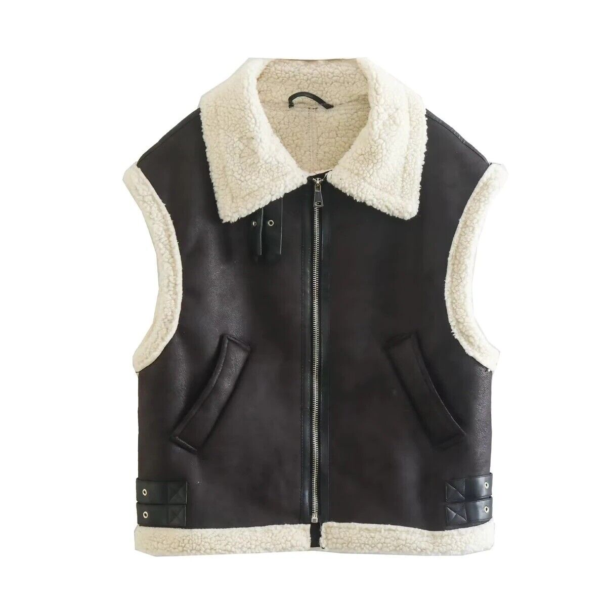 Gilet en cuir stylé et confortable