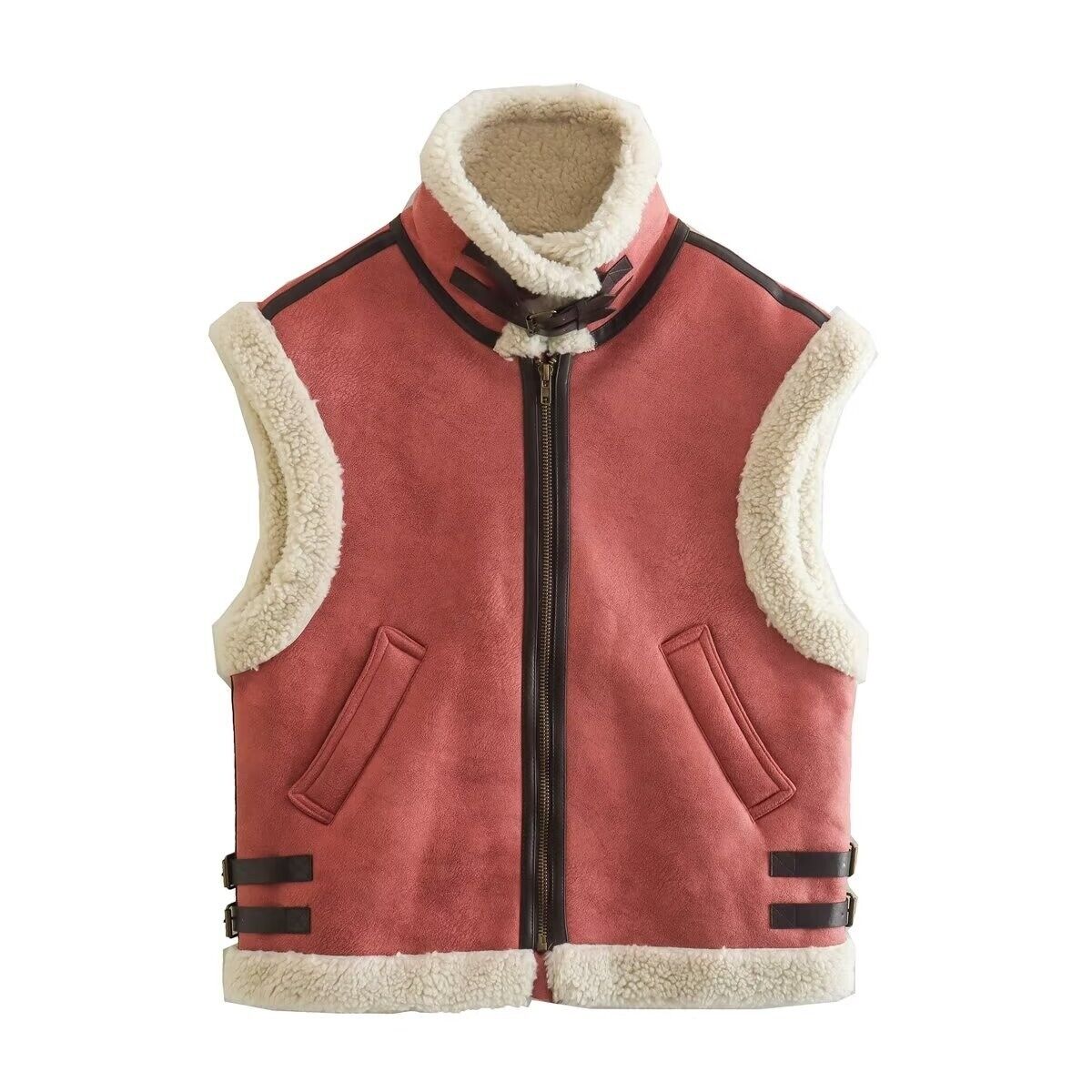 Gilet en cuir stylé et confortable