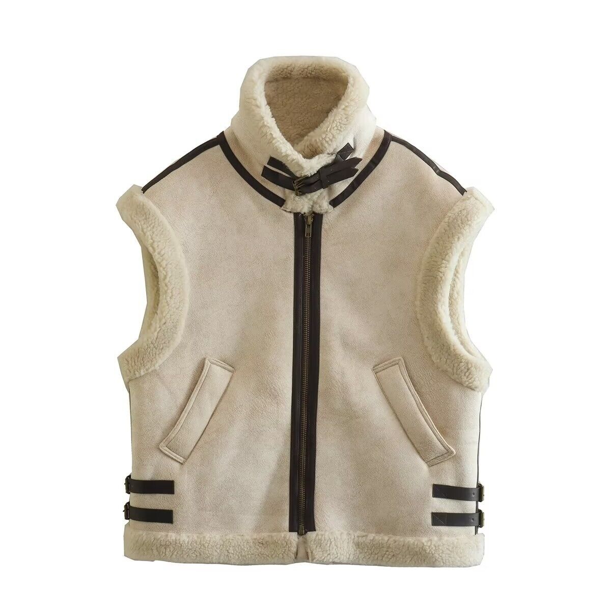 Gilet en cuir stylé et confortable