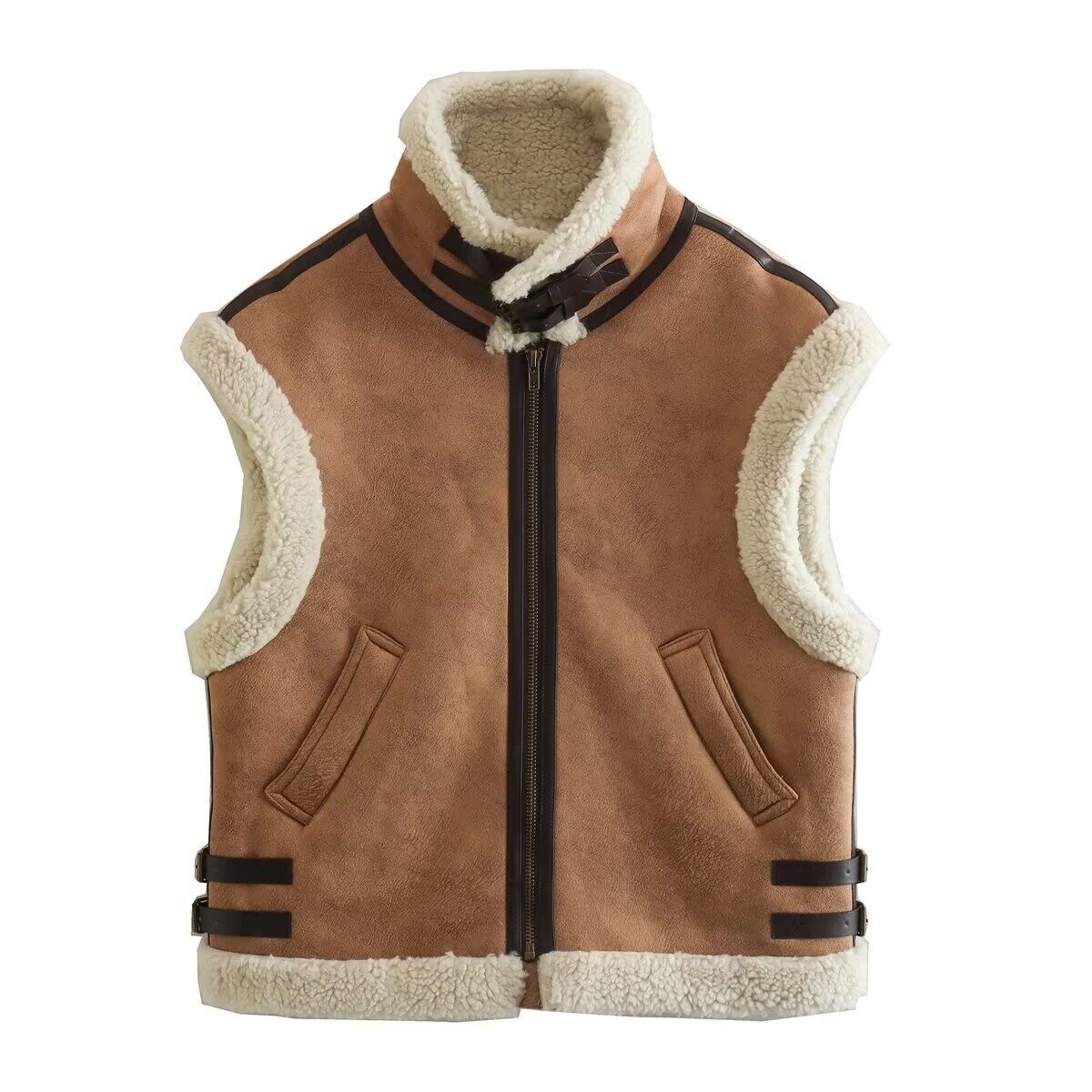 Gilet en cuir stylé et confortable