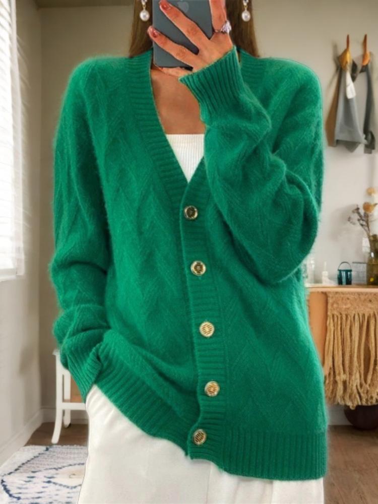 Gilet en maille boutonné sur le devant pour femme
