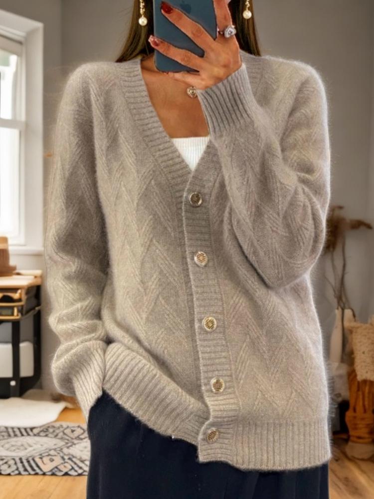 Gilet en maille boutonné sur le devant pour femme
