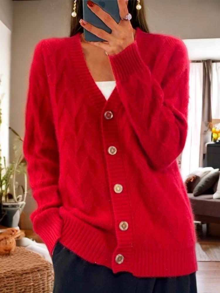 Gilet en maille boutonné sur le devant pour femme