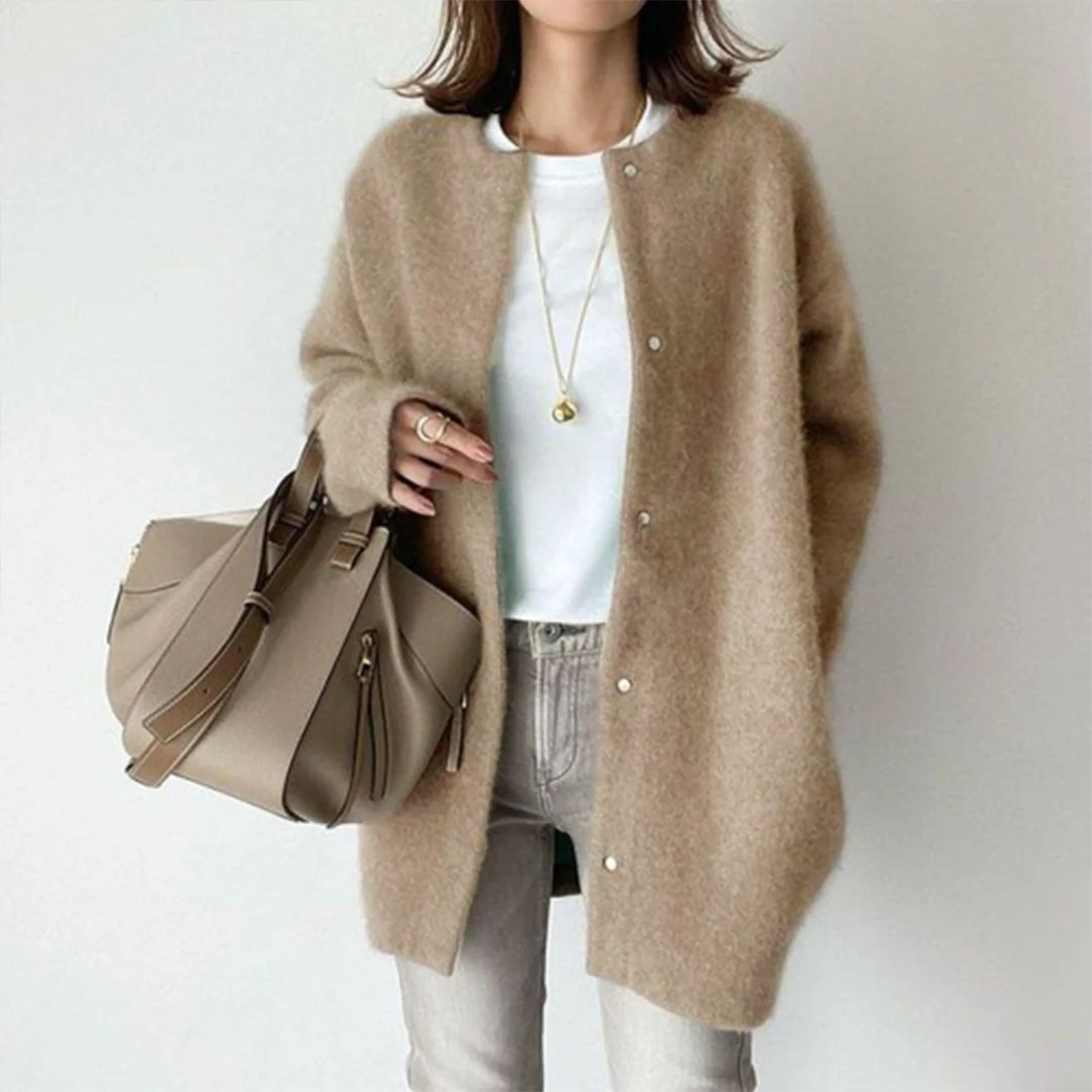 Gilet long femme coupe décontractée