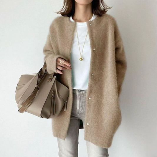 Gilet long femme coupe décontractée
