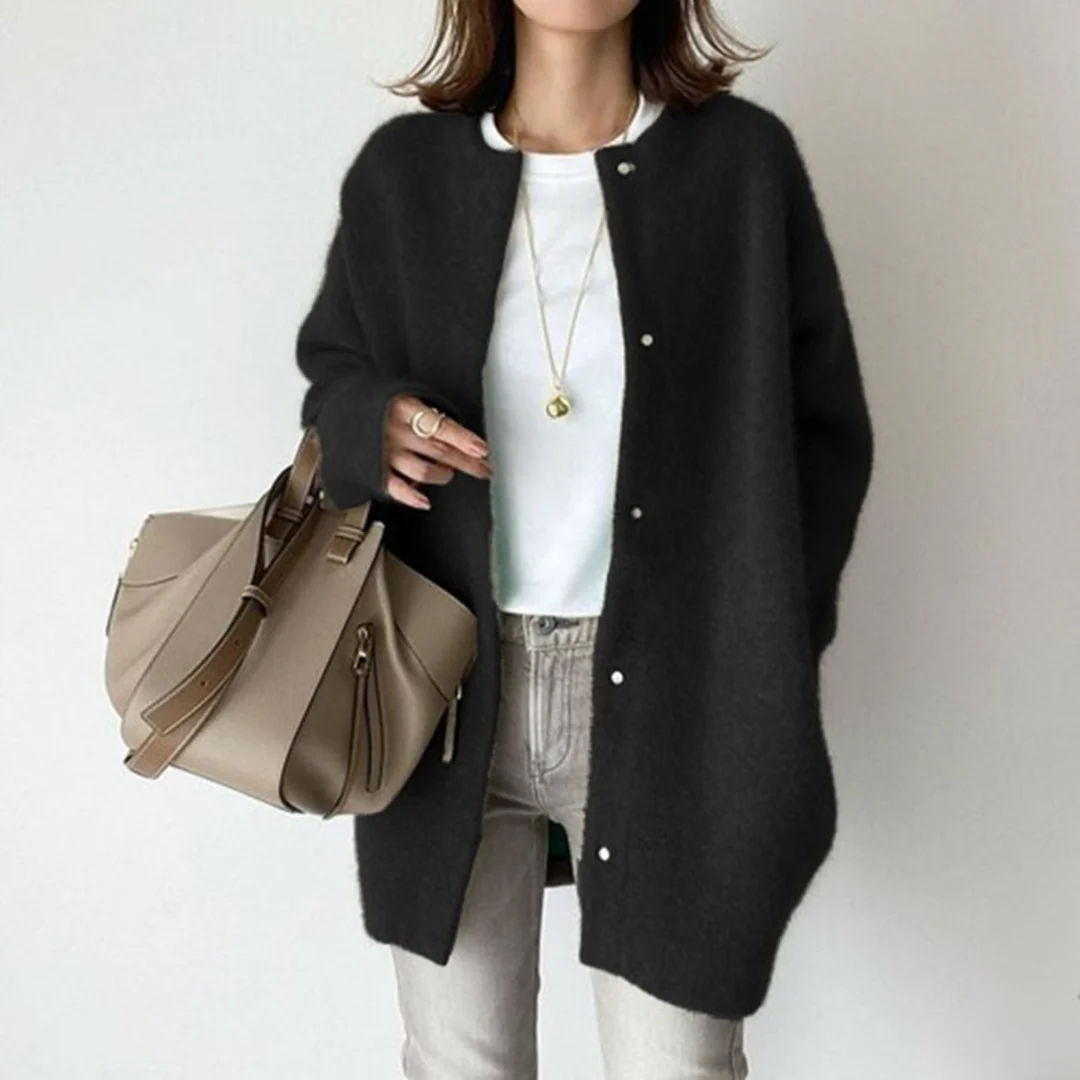 Gilet long femme coupe décontractée