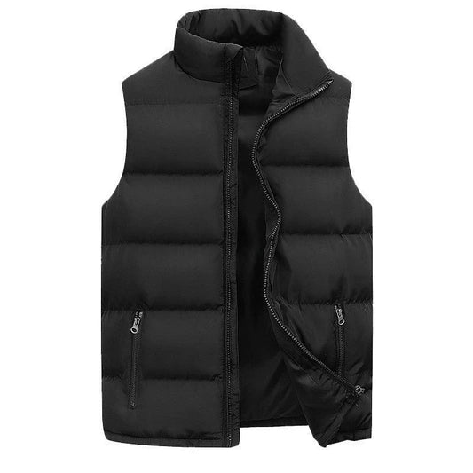 Gilet matelassé sans manches pour homme avec fermeture éclair