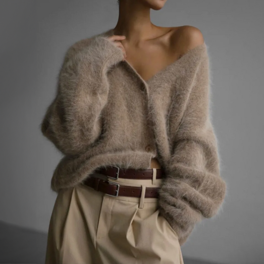 Gilet oversize à boutons pour femme