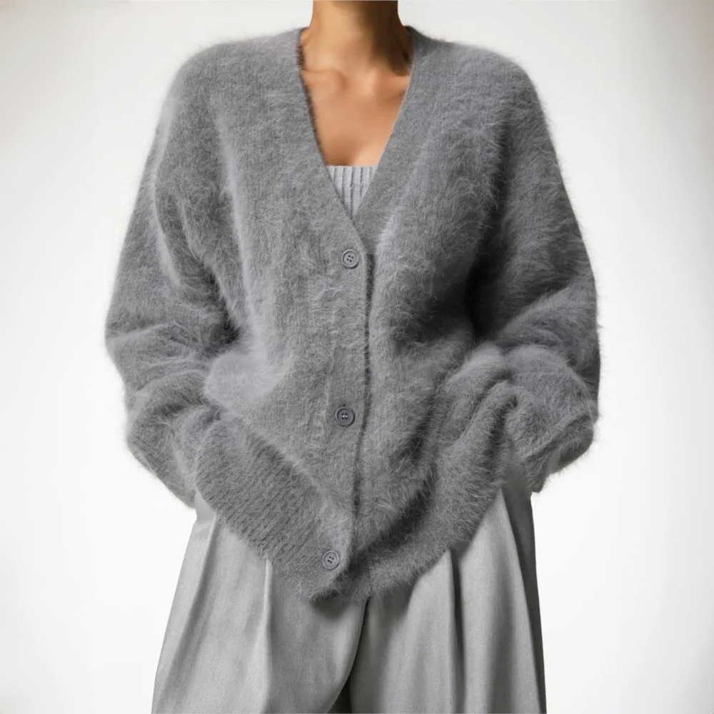 Gilet oversize à boutons pour femme