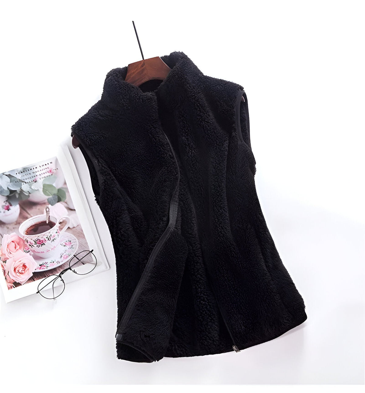 Gilet sans manches en polaire pour femme – gilet d'hiver pour les journées froides