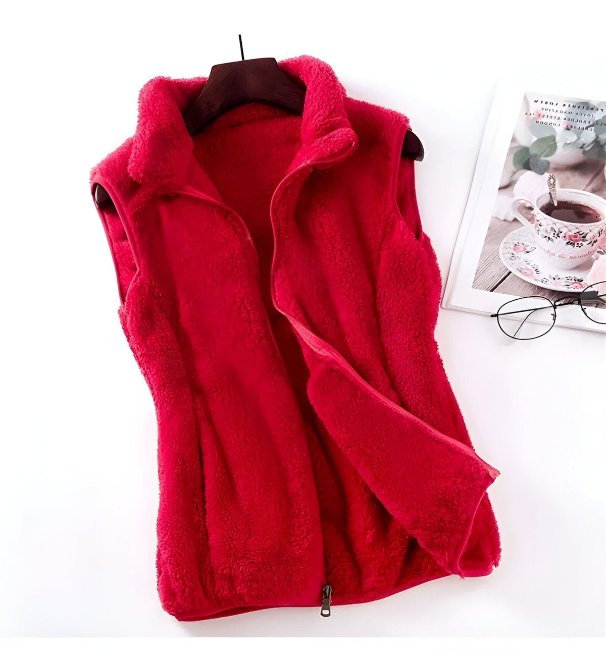 Gilet sans manches en polaire pour femme – gilet d'hiver pour les journées froides