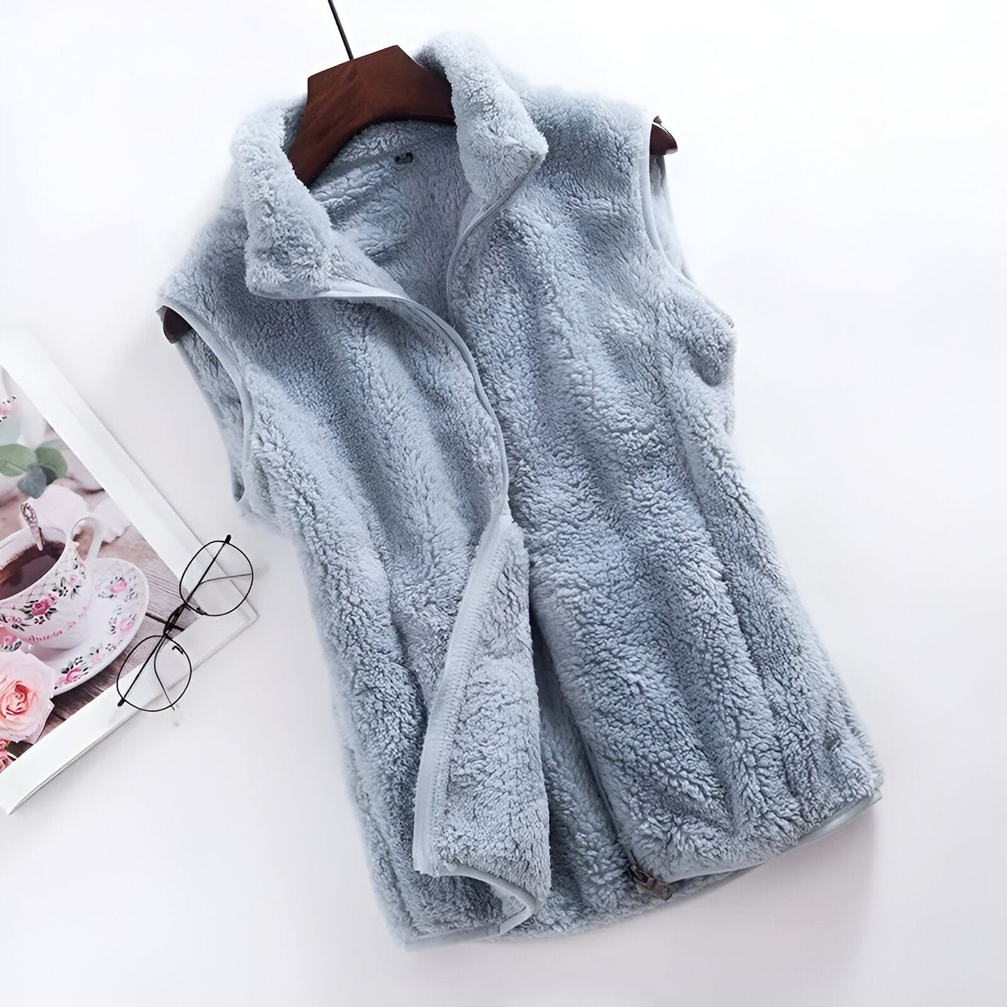 Gilet sans manches en polaire pour femme – gilet d'hiver pour les journées froides