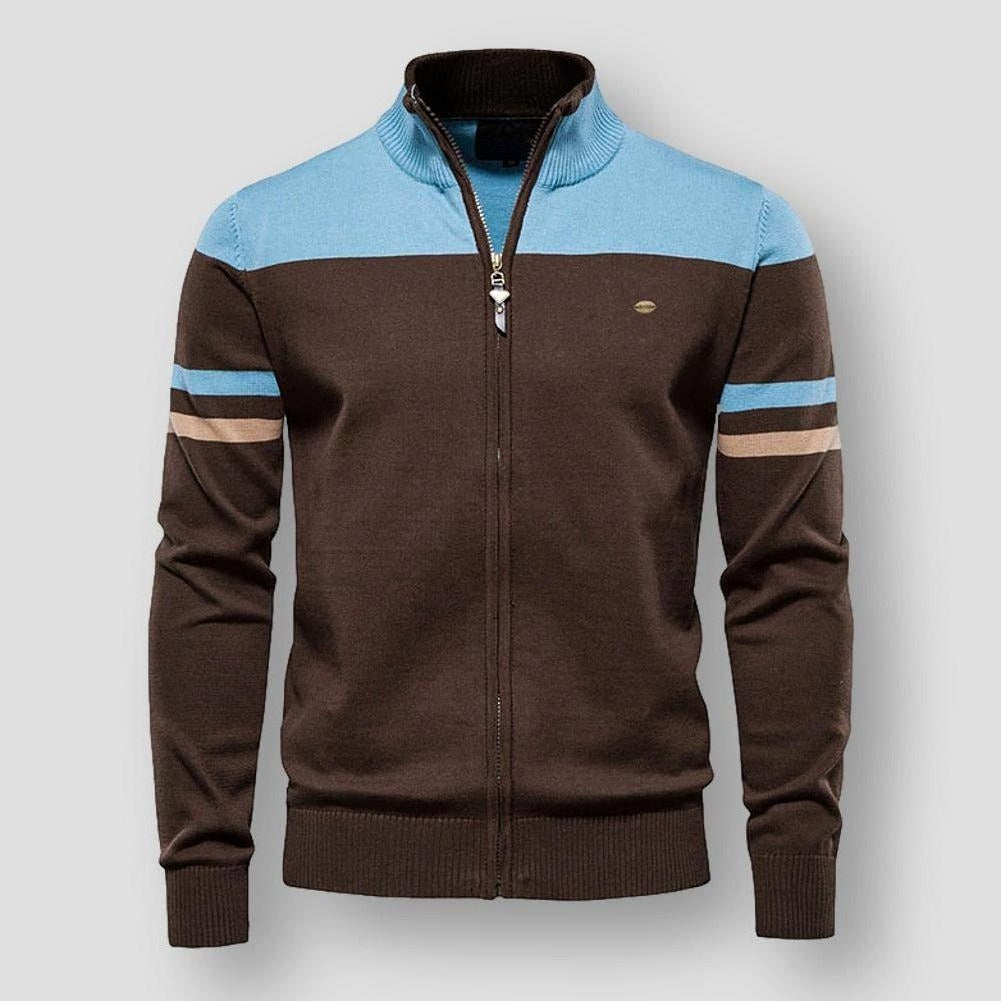 Gilet zippé color block pour homme