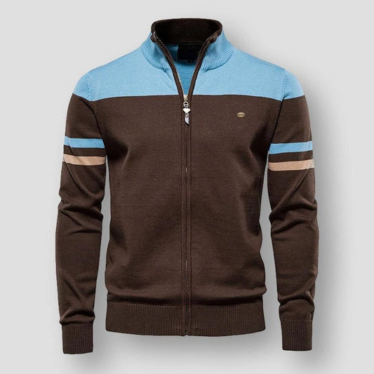 Gilet zippé color block pour homme