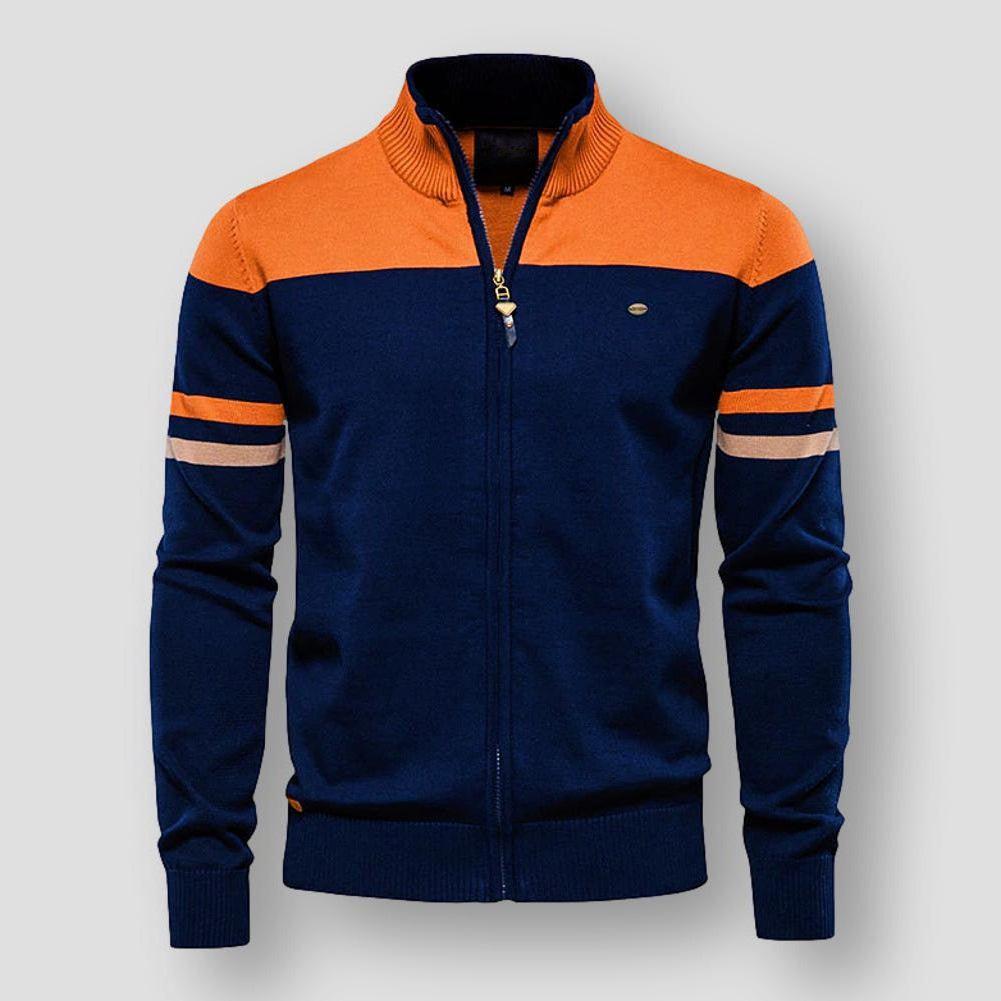 Gilet zippé color block pour homme