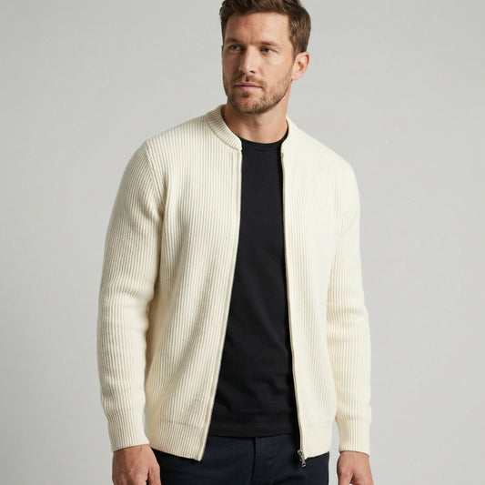 Gilet zippé en maille pour homme