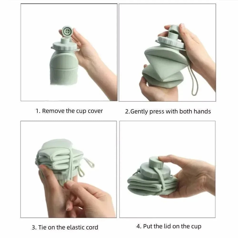 Gourde pliable en silicone 600 ml